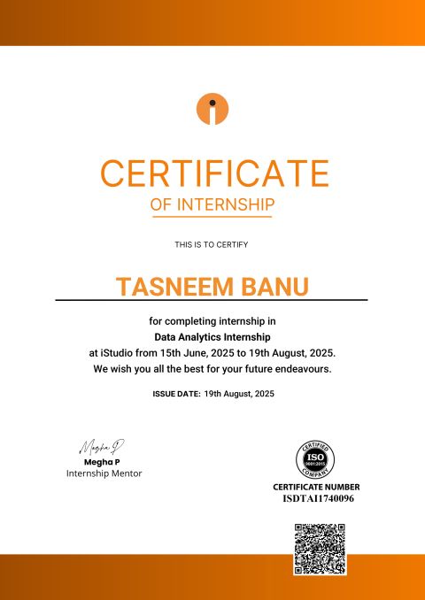 iStudio Certificate